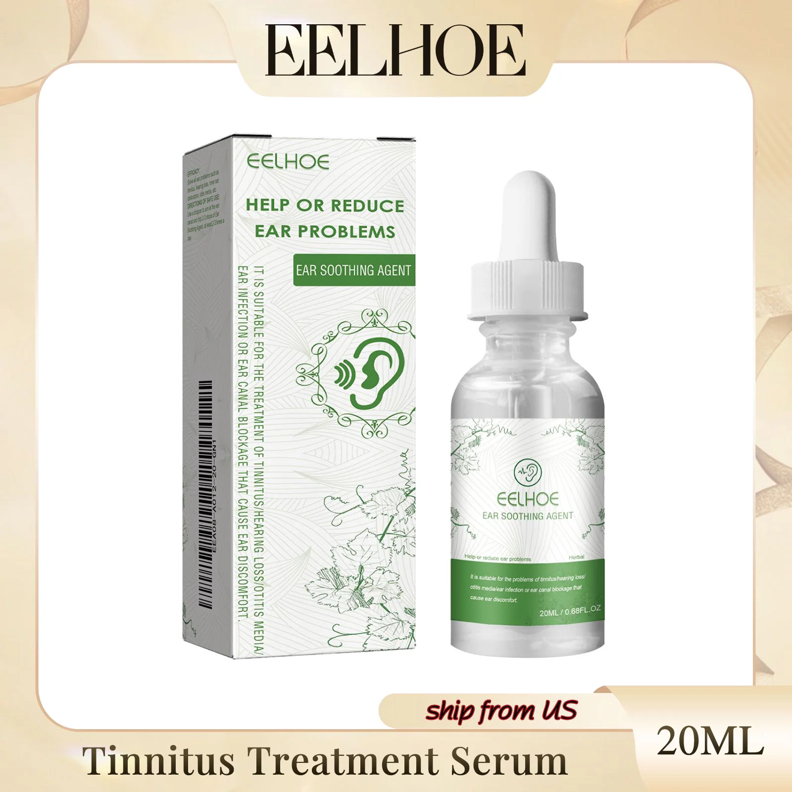 kf-A4e85ddc55a5e46fcbd3c55721d57e399G Eelhoe Ear Reliever For Ear Discomfort Tinnitus Ear Infection Foreign Body In The Ear Health Care Soothing Solution - Image 1
