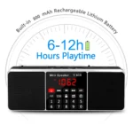 Lefon Digital FM Radio Receiver Speaker Stereo MP3 Player Support TF Card USB Drive LED Display Time Shutdown Portable Radios - Image 4