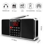 Lefon Digital FM Radio Receiver Speaker Stereo MP3 Player Support TF Card USB Drive LED Display Time Shutdown Portable Radios - Image 2