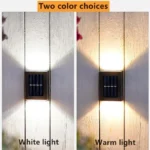 1~6pcs Solar Light Outdoor Up and Down Wall Washer Light Waterproof Solar Lamp Garden Street Balcony Yard Stairs Fence Decor - Image 6