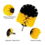 3pcs Drill Brush Attachment Set Power Scrubber Brush With Drill Scrub Brush For Cleaning Showers Tubs Bathroom Tile Grout Carpet - Image 2