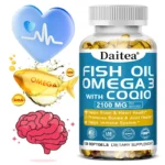 Omega 3 Fish Oil Capsules Triple Strength 2100 Mg EPA & DHA High Antioxidant Brain Heart Health, Helps Immune Cognitive Function