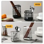 Suspension type Household Stainless Steel Kitchen Cutlery Holder Drainer For chopstick Forks Spoons Storage Organizer Ware Racks - Image 2