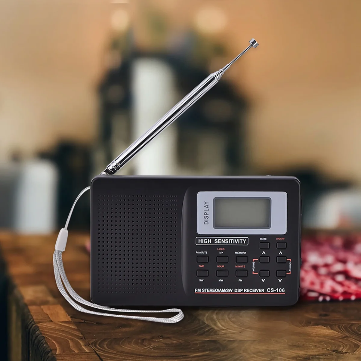 AM Radio FM/AM/SW Full Frequency Receiver Receiving Radio Alarm Clock (Shipped Without Batteries) Full Frequency Receiving Radio - Image 2