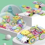 Hot 83-263 PCS Electric Gears 3D Puzzle Model Building Kits Plastic Brick Blocks Educational Toys For Kids Children Xmas Gifts