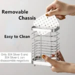 Suspension type Household Stainless Steel Kitchen Cutlery Holder Drainer For chopstick Forks Spoons Storage Organizer Ware Racks - Image 3