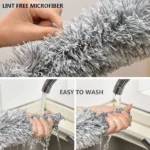 Microfiber Feather Duster Extendable Duster with Extra Long Pole Bendable Head Long Handle Dusters for Cleaning Ceiling Cars - Image 10