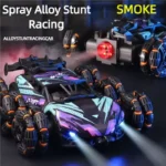 Children's Alloy Remote Control Car Morphing Six-Wheeled RC Off-Road Climbing Stunt Four-Wheel Drive Spray Drift Racing Car Toys