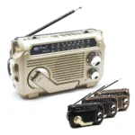 Portable AM/FM/SW Radio Solar Hand Crank Emergency Radio Support USB TF Card 800mAh Multi Band Radio with LED Flashlights - Image 5