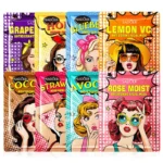 8pcs SADOER Beauty Fruits Facial Masks for Face Moisturizing Brightening Firming Hydrating Face Mask Facial Skin Care Products