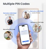 Veise VE017 Fingerprint Smart Door Lock, App Control, 7-in-1 Keyless Entry, Auto Lock, Emergency Power Port - Image 3