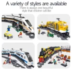 City Power High-speed Railway Fuxing Hexie Electric Locomotive Train Building Blocks Toys for Children Technical Bricks DIY Kids - Image 2