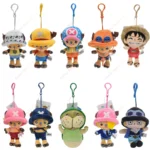 10cm One Piece Plush Keychain Toy Tony Chopper Luffy Pendant Soft Stuffed Plush Dolls Keychain Handbag Ornaments Dolls Toys