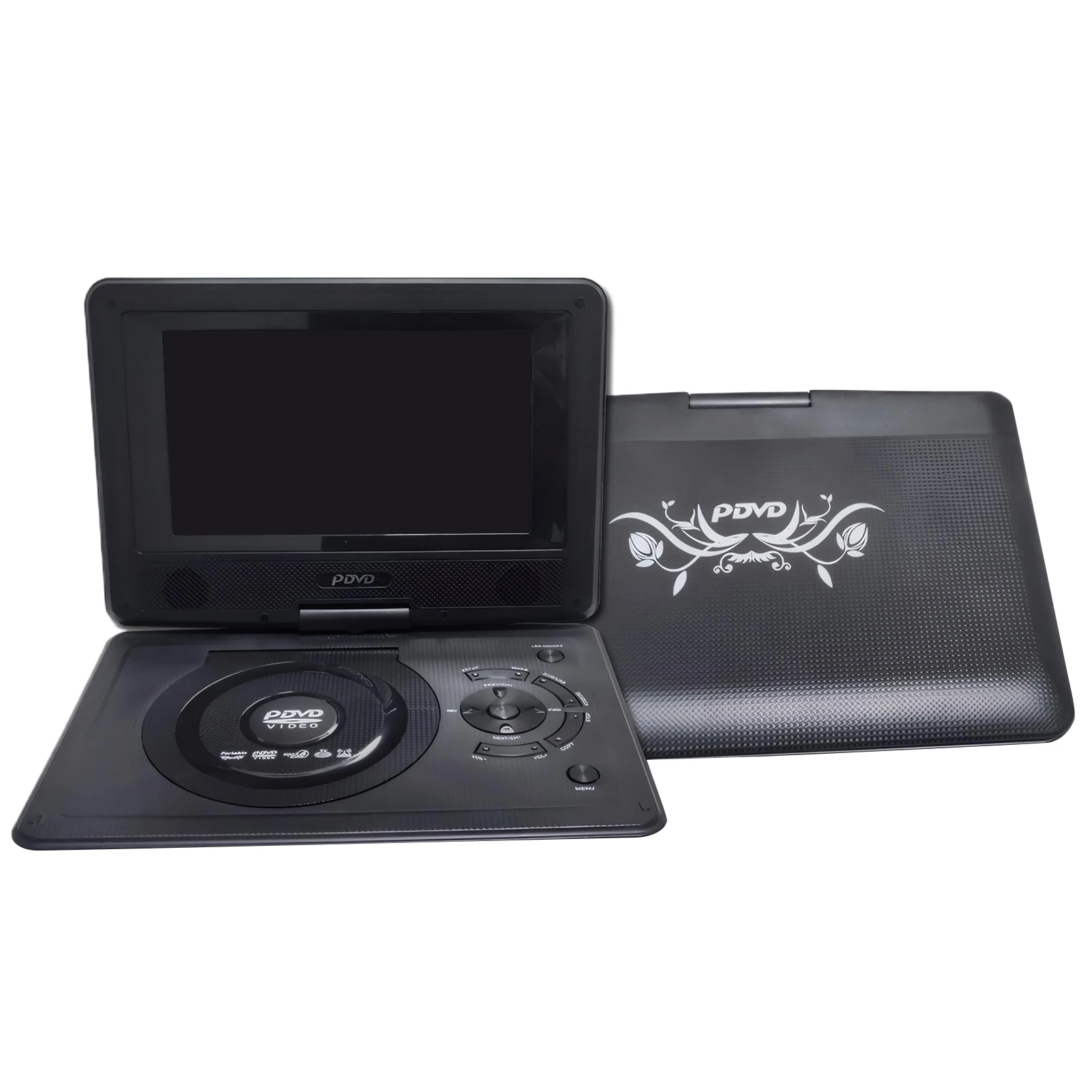 kf-S42461a55f39c44e8961829b1331386fbB Portable DVD Player with 270° Swivel HD Large Screen Support Games FM Radio Home Car TV DVD Player with MP3 Disc Copy Function - Image 1