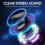 Outdoor Magnetic Bluetooth Speaker Wireless Portable Mini Travel Stereo Speaker with RGB Color Light and Phone Holder for Ios - Image 4