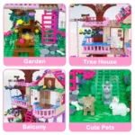 Friends City Tree House Summer Holiday Villa Castle Building Blocks Sets Figures Garden DIY Toys for Kids Girl Birthday Gift - Image 4