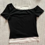 Women's 90s Vintage Punk T-Shirt Summer Streetwear Sexy Short Sleeve Gothic Slim Crop Top Hotgirl Casual Femme Tee Harajuku Y2k - Image 2