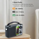 Portable Radio AM FM Rechargeable Shortwave Radios Battery Powered Full Waves support USB TF MP3 Player with Bluetooth Speaker - Image 2