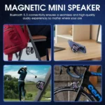 Outdoor Magnetic Bluetooth Speaker Wireless Portable Mini Travel Stereo Speaker with RGB Color Light and Phone Holder for Ios - Image 3