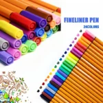12/24pcs Colorful Fine Liner Pen Set,Waterproof Color Markers for Drawing, Office Notes,School Stationery Gift，Classroom Marking - Image 2