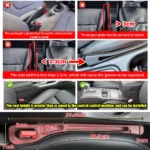 2Pcs Car Seat Gap Filler Seat Crevice Storage Box Bag Between Seats Console Organizer Decoration Interior Auto Accessories - Image 2