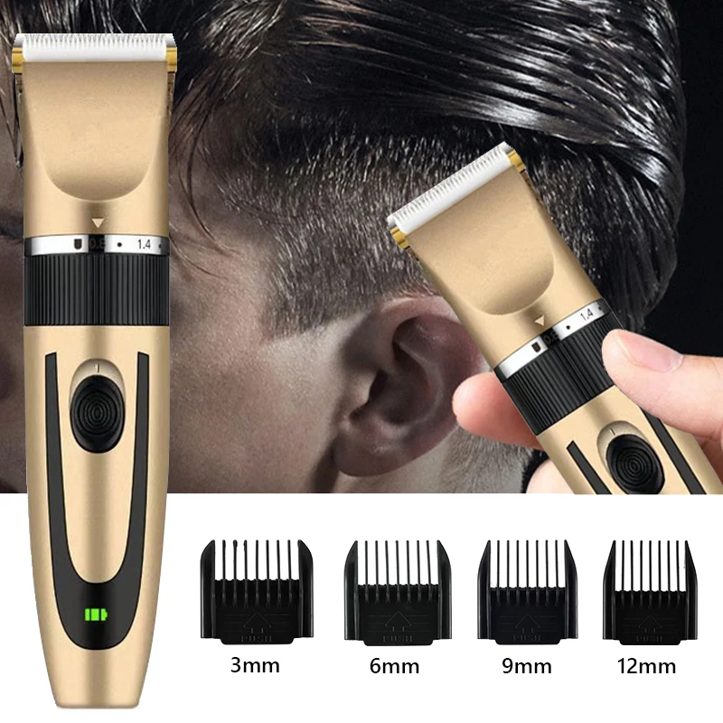kf-S62fcafd523e3489fb3d2cc7a2acaf1b6D Electric Hair Trimmer Shaver Home Trimmers for Men Hair Clipper Professional Rechargeable Shavers Barber hair Cutting Machine - Image 1