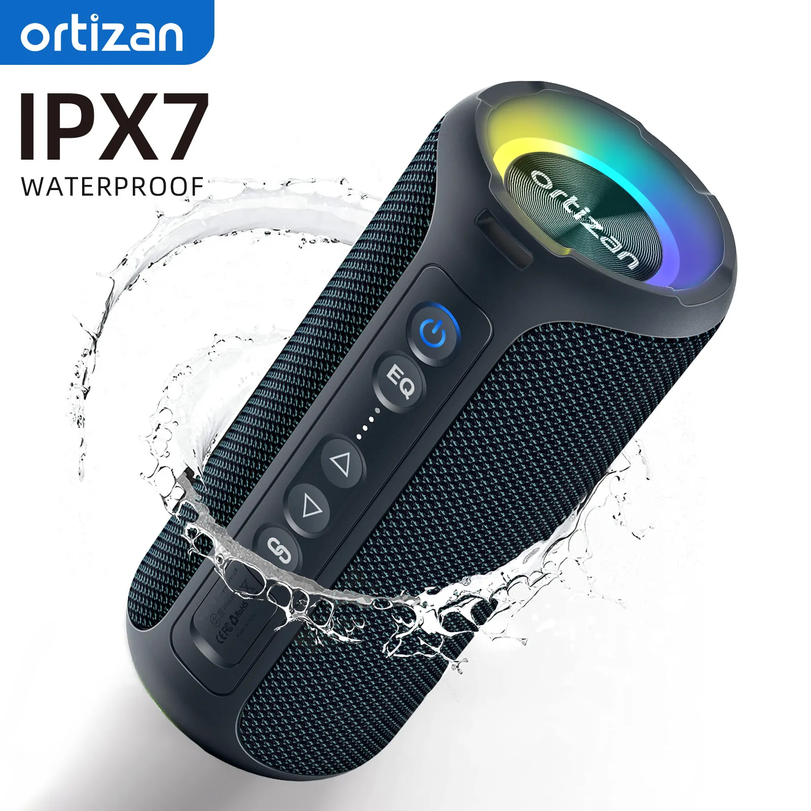 kf-S6632c3536c984a60b28fe11cd349b438E Ortizan Bluetooth Speakers 40W Enhanced Bass Portable Outdoor Wireless Speaker 30Hrs IP7 Waterproof Shower Speaker Bluetooth 5.3 - Image 1