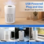 Air Purifier Smoke Odor Negative Ion Generator USB Portable Air Cleaner for Household HEPA Filter Efficient Purifying Air - Image 6