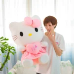 24cm Kawaii Anime KT Cat Plush Doll KT Cat Plush Toys Pillow Soft Stuffed Cute Pink Doll Cartoon Decoration Gift - Image 6