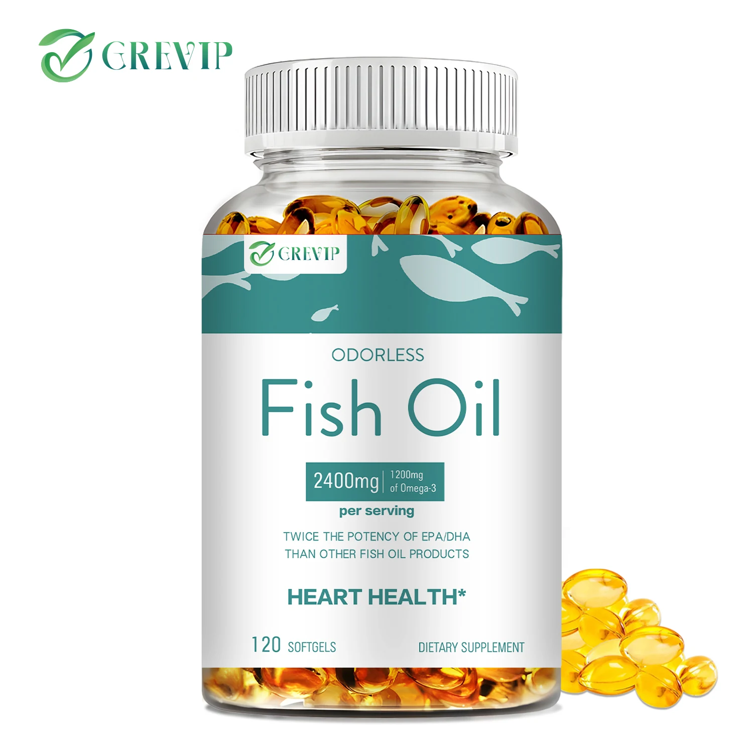 kf-S6badd4304d9f4e77966dd1f1a0995581Y Omega-3 Fish Oil - Relieve Stress, Improves Memory,Supports Brain, Cardiovascular Health, Rich in DHA and EPA - 120 Capsules - Image 1