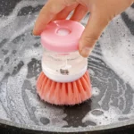 Kitchen Wash Pot Dish Brush Washing Utensils with Washing Up Liquid Soap Dispenser Household Kitchen Cleaning Accessories - Image 2