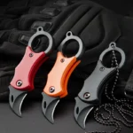 EDC Folding Pocket Knife Stainless Steel Camping Mini Portable Keychain Knife Outdoor Survival Tools Multi Tool Knife with Chain