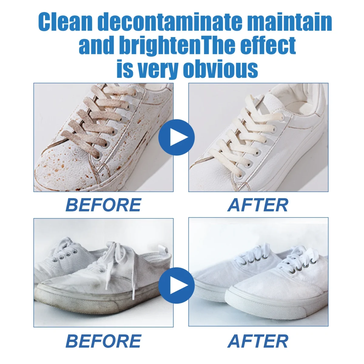 Jue-Fish White Shoes Cleaning Cream Powerful Stain Remover Cleaning Cream Free Sport Canvas Shoes Cleaning Stain Remover - Image 6