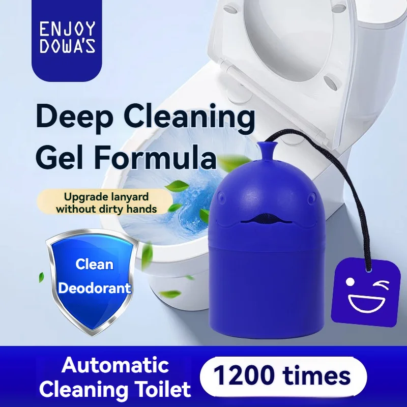 kf-S8ed3915b64e0454288363fd57bca7d1ct Automatic Toilet Cleaner with Portable Design, Whale Design, Slow-Release Cleaning, 1 Bottle, 150G Gel - Image 1