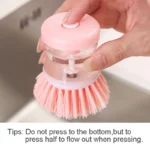 Kitchen Wash Pot Dish Brush Washing Utensils with Washing Up Liquid Soap Dispenser Household Kitchen Cleaning Accessories - Image 4