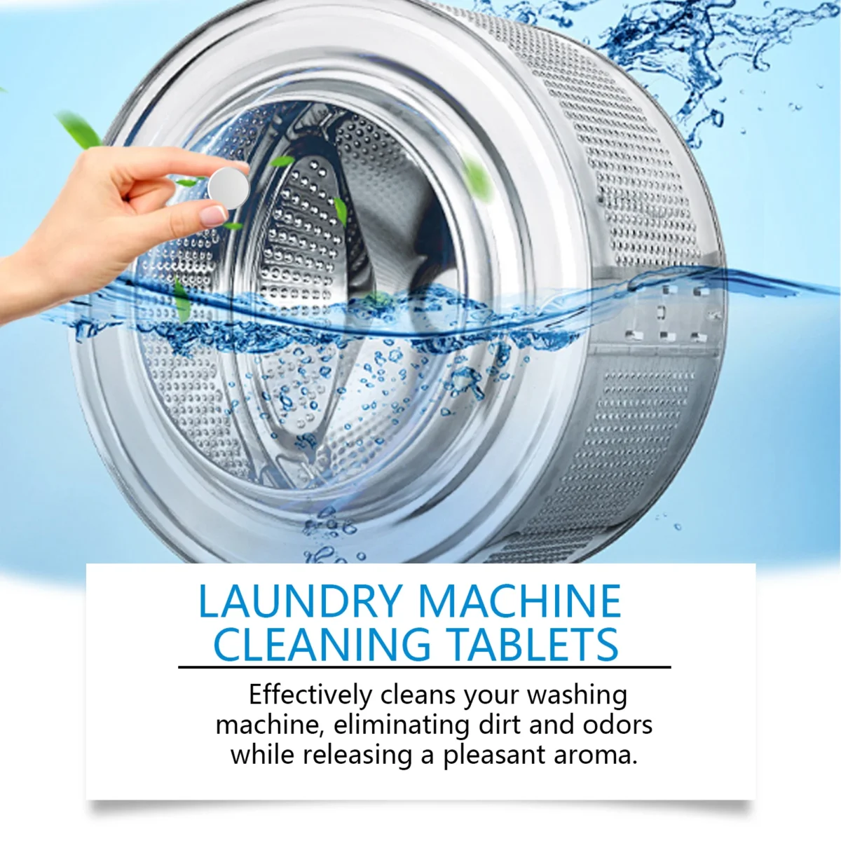 12PCS Washing Machine Cleaning Effervescent Tablets Deeply Cleans Stubborn Dirt Eliminates Odors Mild No Residue For All Models - Image 3