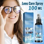 Lens Cleaning Spray 100ml，Anti-scratch formula with protective layer for all eyewear. Gentle on lenses, removes oil effectively.