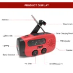 Multifunctional Solar Hand Crank Radio FM AM WB Weather Radio 2000mAh USB Charging Emergency LED Flashlight Power Bank ﻿ - Image 4
