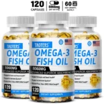 Omega-3 Fish Oil Supplement - Rich in EPA+DHA, Lutein, Supports Heart, Brain & Joint Health, Antioxidant, 120 Capsules