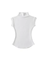 Women Summer Sexy Turtleneck Sleeveless T-Shirts Tops Solid Slim Fit Pullovers Causal Tees Shirts Female Streetwear Basics Tees - Image 6
