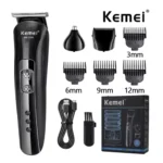 Kemei KM-1506 3 in 1 Electric Shaver Hair cutting Charging Hair trimmer Electric Rechargeable Nose Professional Shaving Machine