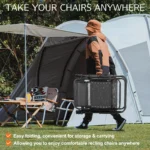 JHK Zero Gravity Set of 2 Portable Recliner Camping Patio Outdoor Garden Lounge Chair with Cup Holder Trays Adjustable Pillow - Image 4
