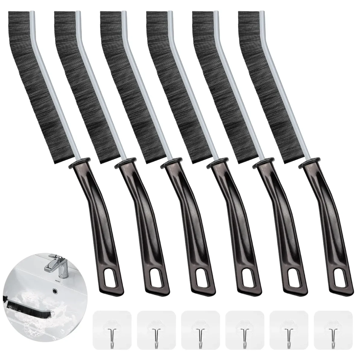 5/8/13 Kitchen Cleaning Brush Set,Deep Clean Gas Stove Brass Brush Gap Cleaning Brushes for Small Spaces,Window, Bathroom - Image 6