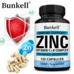 Zinc Capsules - Supports Cellular Energy Production and Collagen Formation, Eye and Skin Health, Strengthens Immune System