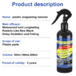 Car Plastic Restorer Back To Black Gloss Car Cleaning Products Plastic Leather Restore Auto Polish And Repair Coating Renovator - Image 6