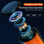 QERE Bluetooth Speaker with Hi-Res 10W Audio,Wireless HiFi Portable Speaker IPX5 Waterproof,Outdoor Multiple connection modes, - Image 3