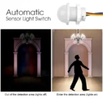 2PCS PIR Motion Sensor Detector Smart Switch Home Indoor Outdoor Infrared Light 110V 220V Time Delay Mode Adjust Lighting Switch - Image 2