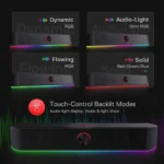 Redragon GS560 Adiemus RGB USB Desktop Soundbar, 2.0 Channel Computer Speaker with Dynamic Lighting Bar Audio-Light Sync/Display - Image 6