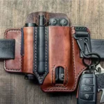 Portable Tactical Multi Tool Belt Leather Bag Tool Storage Bag Holster Outdoor Survival Camping Hunting Waist Leather Pocket