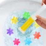 1/2Pcs Flower Toilet Cleaner Gel Syringe Aromatic Drain Toilet Remove Odors for Home Dorm & Bedroom Toilet Cleaning Supplies
